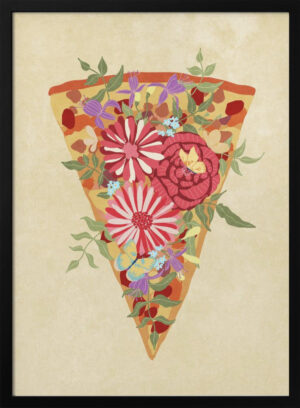 Slice of flower pizza