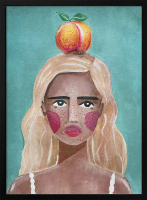 Woman With Peach