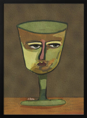 Wine Glass LADY brown