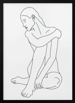 Line Drawing Woman Pose