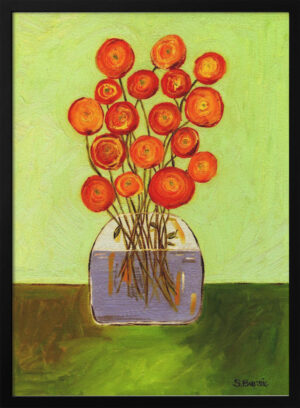 Poppies in Vase Bright Version