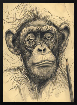 Monkey drawing